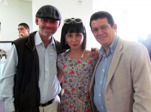 En Medellín, Alberto Rodríguez Tosca, Wendy Guerra y Amir Valle.