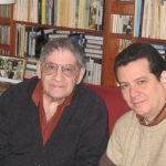 Mit dem kubanischen Schriftsteller José (Pepe) Triana. Paris, Frankreich, 2008.