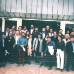 Ersten Kongress der Neuen Hispanischen Erzählern. Zusammen mit anderen iberoamerikanischen Autoren zu der Veranstaltung eingeladen. Casa de America, Madrid, Spanien, Mai 1999.