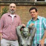 En Berlín, con el escritor guatemalteco Eduardo Halfon, septiembre 2014.