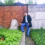 At Bertolt Brecht's tomb in Berlin. Berlin, Germany, May 2006.