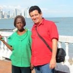 In Panama, along with the legendary teacher Maria Uther, figure respected and loved by the local residents of San Felipe. Panama, September 2011.