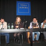 En Villa Aurora junto a los escritores Tanja Dueckers (Alemania), Bashana Abeywardane (Sri Lanka) y Zeynel Kizilyaprak (Turquía).