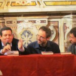 Junto al escritor Giovanni Agnoloni (al centro, traductor de esta novela) y Fabio Salvatore.