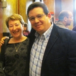 Con la escritora y traductora búlgara Emilia Yulsari, Sofía, Bulgaria, mayo 2013.