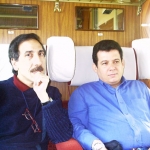 Con el politólogo iraní Ahmad Faal, Langenbroich, Alemania, 2006.
