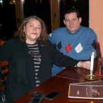 Con la escritora y traductora alemana Christa Schuenke. Berlín, Alemania, noviembre 2009.
