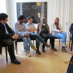 Durante el taller de medios en Hanover, junto a escritores y blogueros del programa Writers in Exile, del PEN Club alemán, en octubre de 2017.