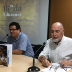 Durante la presentación en Guardamar del Segura, España, dela antología personal del escritor español Juan Calderón matador, publicada por Iliada Ediciones, agosto de 2018.