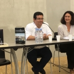 Conferencia magistral "Ficción y no Ficción: Del periodismo a la novela en la literatura de Amir Valle", en la Universidad Aix en Provence, durante el evento MEA CUBA, octubre de 2019.