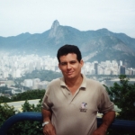 En el Cristo de Río de Janeiro, Brasil, noviembre 2001.