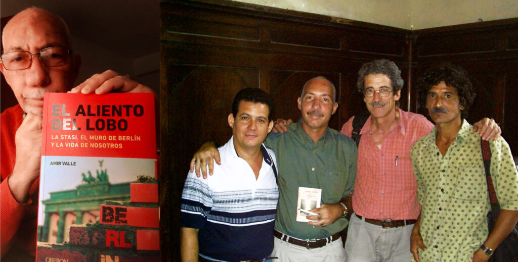 Dos momentos para mí memorables: Castell con mi libro (él en Zaragoza; yo, en Berlín) y en Cuba, años ha, junto al cineasta Fernando Pérez y Ernesto Santana, el día que presenté su primer libro de cuentos.