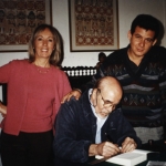 Mit den argentinischen Schriftstellers Abelardo Castillo und Sylvia Iparraguirre. Buenos Aires, Argentinien, 2001.