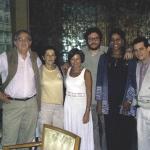 Mit Anacristina Rossi (Costa Rica), Liliana Heker (Argentinien) und Santiago Gamboa (Kolumbien). Havanna, Kuba, 2005.