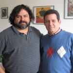 Mit dem Schriftsteller Francisco Alejandro Mendez aus Guatemala. Berlin, Deutschland, September 2010.