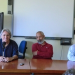 Kolloquium "Ecrire / Decrire Die Havane", Niza Universität. Mit Abilio Estévez und Leonardo Padura. Niza, Frankreich, Mai 2012.
