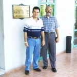 With Columbian writer Isaías Peña Gutiérrez. Havana, Cuba, 2005.