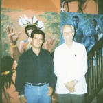 With the historian of San Juan, Don Ricardo Alegría. San Juan, Puerto Rico, 2000.