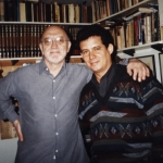 With the Argentinian writer Vicente Battista. Buenos Aires, Argentina, 2001.