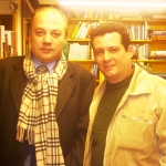 With Argentine writer Alfredo Taján. Malaga, Spain, 2006.