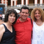 Festival de la Palabra: With the Cuban writers Achy Obejas (to the left) and Karla Suárez. Puerto Rico, May 2010.