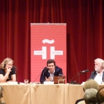 Symposium "Writers in Exile" at the Cervantes Institute in Munich. With German writers and translators Olga and Martin Franzbach Manheimer. Munich, Germany,, July 2012.