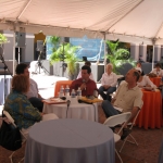 Festival de la Palabra in San Juan, Puerto Rico.  Roundtable: "Foreigners, a place in the world", accompanied by the Puerto Rican writer Luzma Umpierre, the Columbian writer Santiago Gamboa and Guatemalan David Unger. Puerto Rico, May 2010.