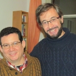 Con el escritor español José Ramón Gómez Cabezas en Berlín, enero de 2016.