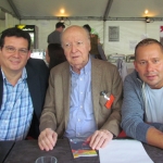 En el Festival Internacional de Literatura de Berlín, junto al chileno Jorge Edwards y el alemán Marko Martin, septiembre 2015.