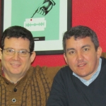 En Madrid, con el escritor cubano Ladislao Aguado, enero 2015.