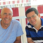 En Guardamar del Segura, España, con el escritor cubano Antonio Álvarez Gil, agosto de 2015.